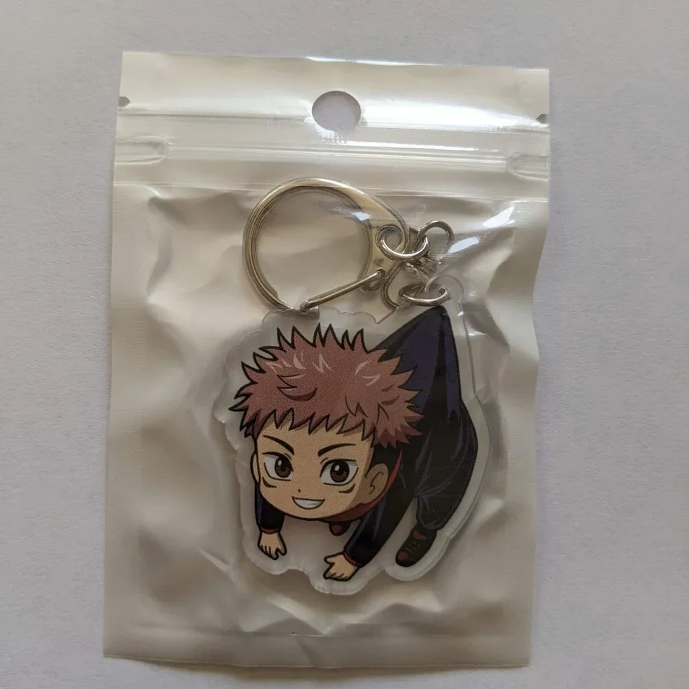Set of 2 Acrylic Keychains Jujutsu Kaisen Anime Sukuna and Yuji Itadori NEW